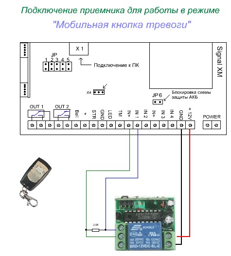 схема подключения